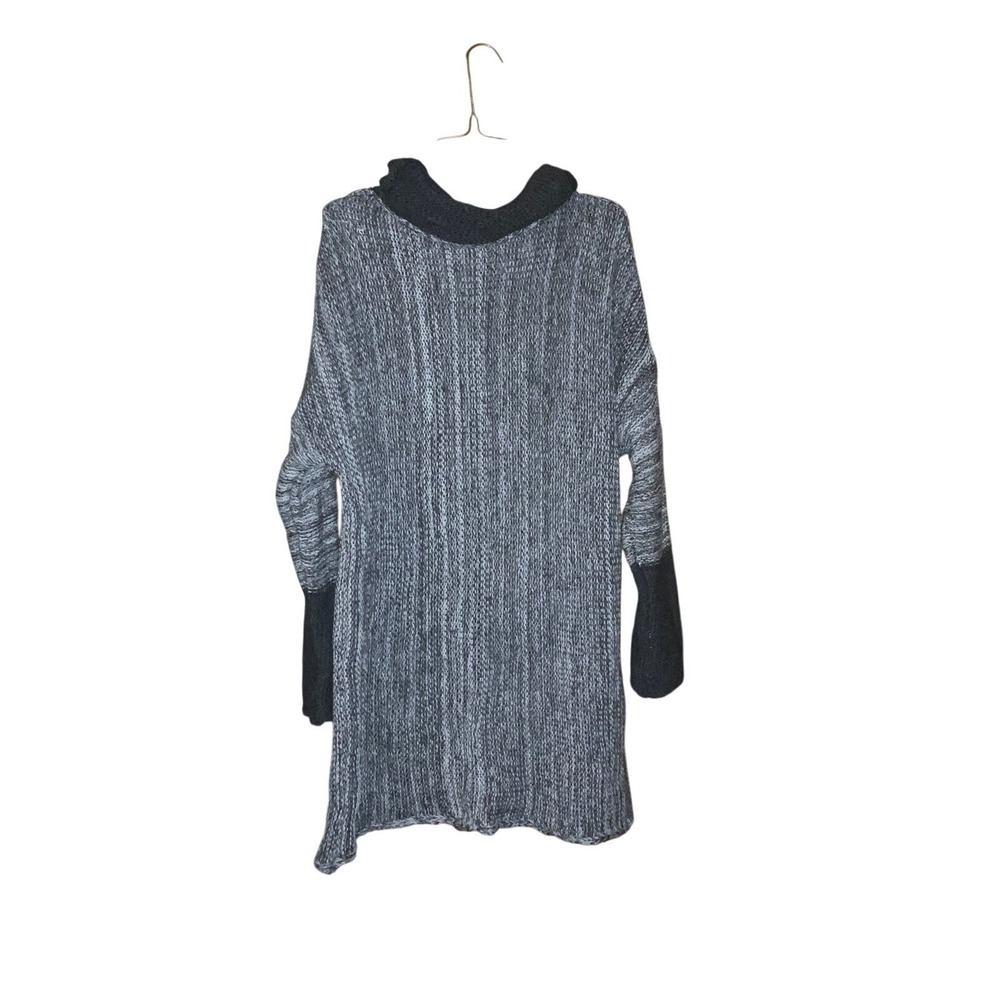 Gray Black‎ Cowl Neck Knit Sweater Dress Ladies Large Acrylic Blend - Picture 4 of 4